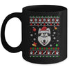 Merry Christmas Ugly Xmas Siberian Husky Santa Hat Funny Mug | siriusteestore