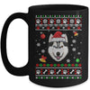 Merry Christmas Ugly Xmas Siberian Husky Santa Hat Funny Mug | siriusteestore