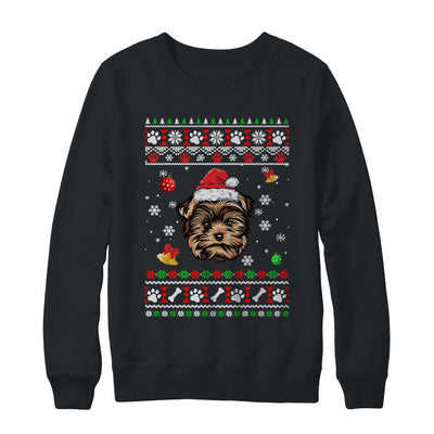 Merry Christmas Ugly Xmas Yorkie Santa Hat Funny Shirt & Sweatshirt | siriusteestore