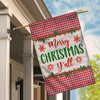 Merry Christmas Y'all Flag Buffalo Check Plaid Xmas Quote | siriusteestore
