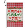 Merry Christmas Y'all Flag Buffalo Plaid Check Xmas | siriusteestore