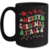 Merry Christmas Y'all Santa Hat Lights Family Groovy Xmas Mug | siriusteestore