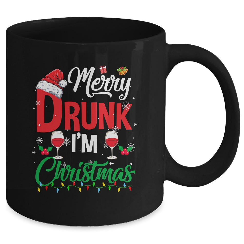 Merry Drunk Im Christmas Funny Naughty Drinking Mug | siriusteestore