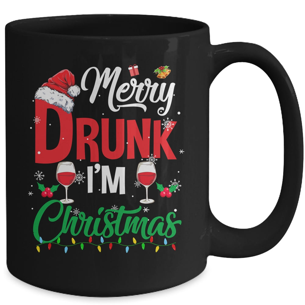 Merry Drunk Im Christmas Funny Naughty Drinking Mug | siriusteestore