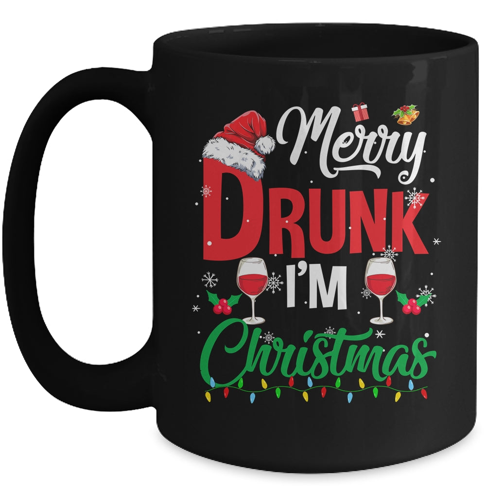 Merry Drunk Im Christmas Funny Naughty Drinking Mug | siriusteestore