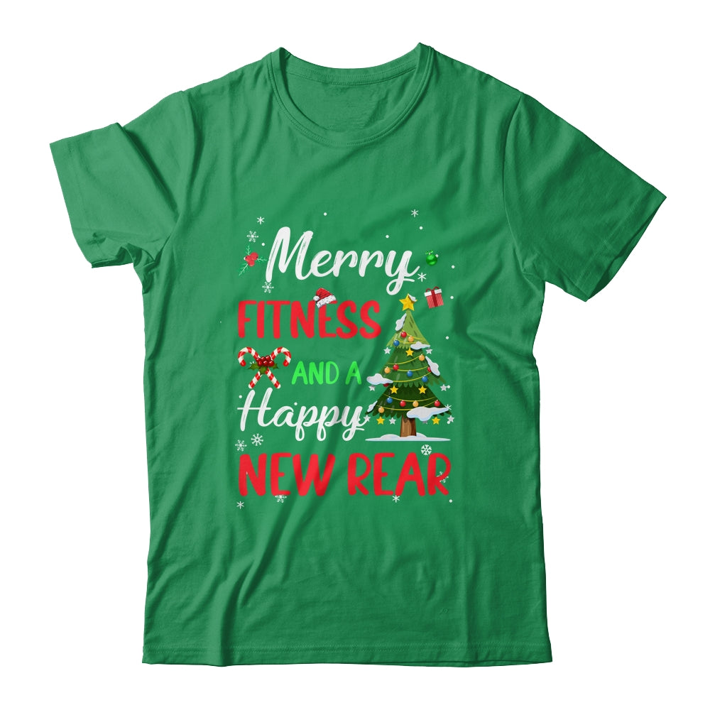 Merry Fitness Happy New Rear Workout Gym Christmas Men Women Shirt & Sweatshirt | siriusteestore
