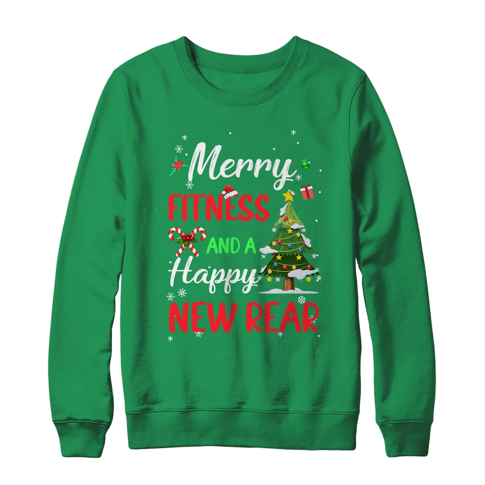 Merry Fitness Happy New Rear Workout Gym Christmas Men Women Shirt & Sweatshirt | siriusteestore