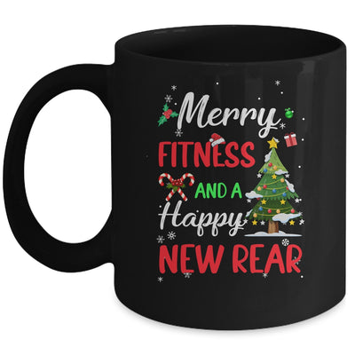 Merry Fitness Happy New Rear Workout Gym Christmas Men Women Mug | siriusteestore