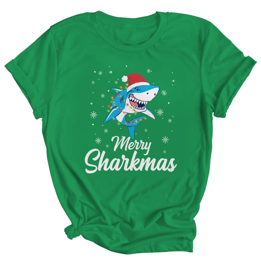 Merry Sharkmas Santa Christmas Sharks Lover Gift Shirt & Sweatshirt | siriusteestore