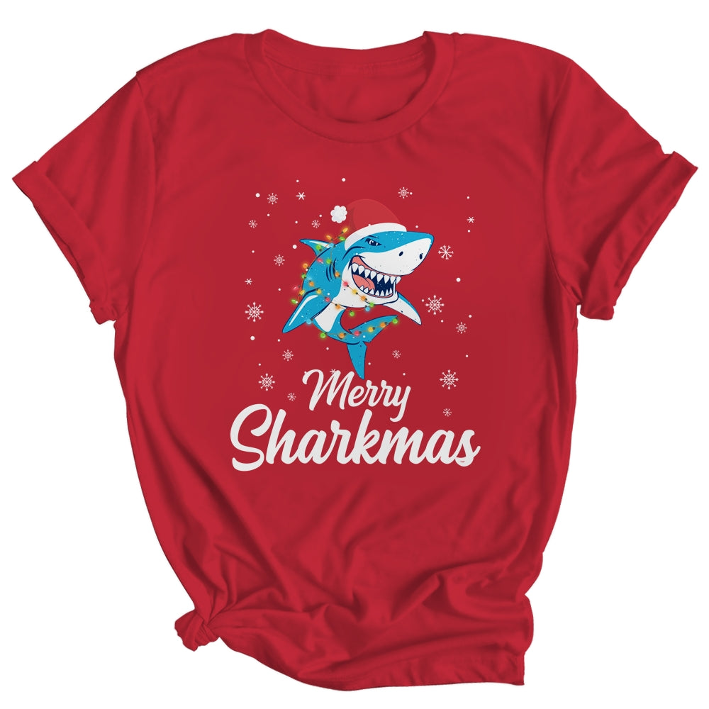 Merry Sharkmas Santa Christmas Sharks Lover Gift Shirt & Sweatshirt | siriusteestore