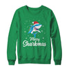 Merry Sharkmas Santa Christmas Sharks Lover Gift Shirt & Sweatshirt | siriusteestore