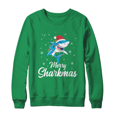 Merry Sharkmas Santa Christmas Sharks Lover Gift Shirt & Sweatshirt | siriusteestore