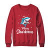 Merry Sharkmas Santa Christmas Sharks Lover Gift Shirt & Sweatshirt | siriusteestore