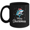 Merry Sharkmas Santa Christmas Sharks Lover Gift Mug | siriusteestore