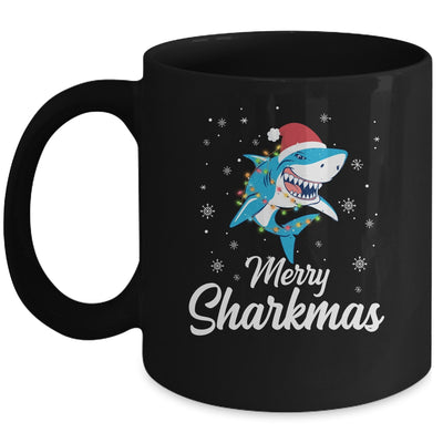 Merry Sharkmas Santa Christmas Sharks Lover Gift Mug | siriusteestore