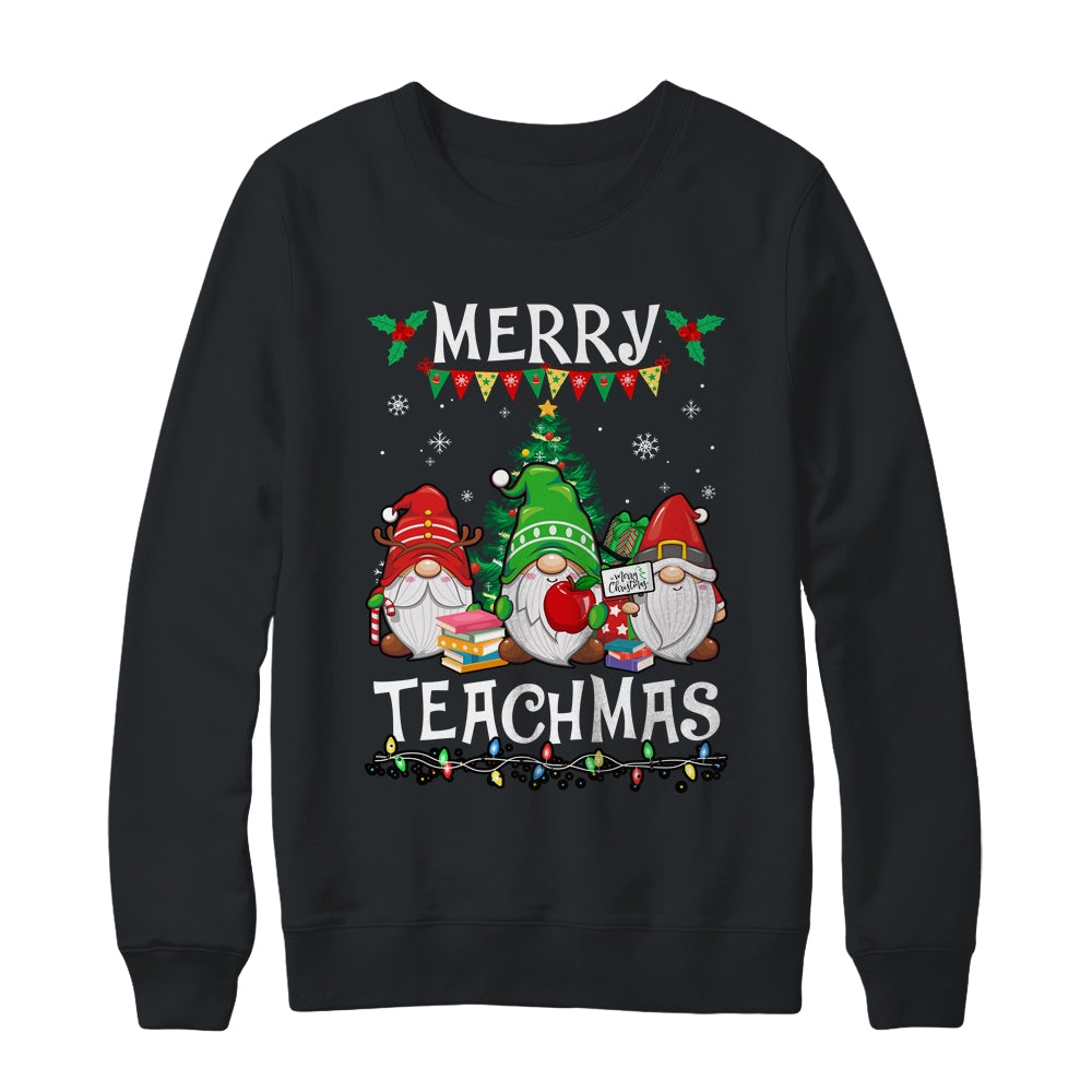 Merry Teachmas Christmas Funny Teacher Xmas Gnome Shirt & Sweatshirt | siriusteestore