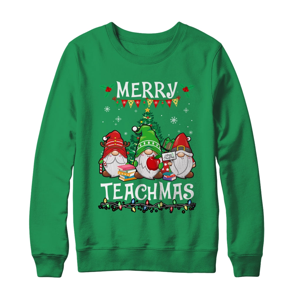 Merry Teachmas Christmas Funny Teacher Xmas Gnome Shirt & Sweatshirt | siriusteestore