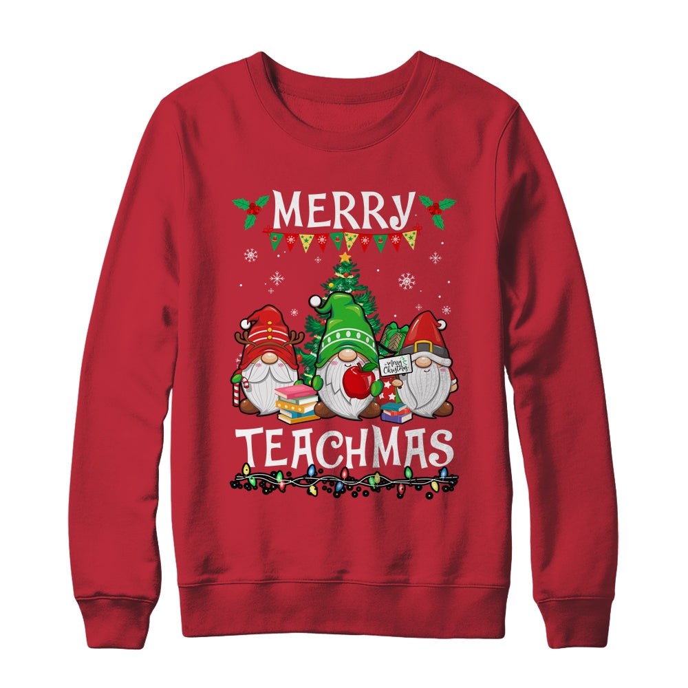 Merry Teachmas Christmas Funny Teacher Xmas Gnome Shirt & Sweatshirt | siriusteestore