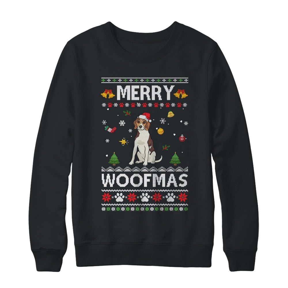 Merry Woofmas Beagle Santa Reindeer Ugly Christmas Sweater Shirt & Sweatshirt | siriusteestore