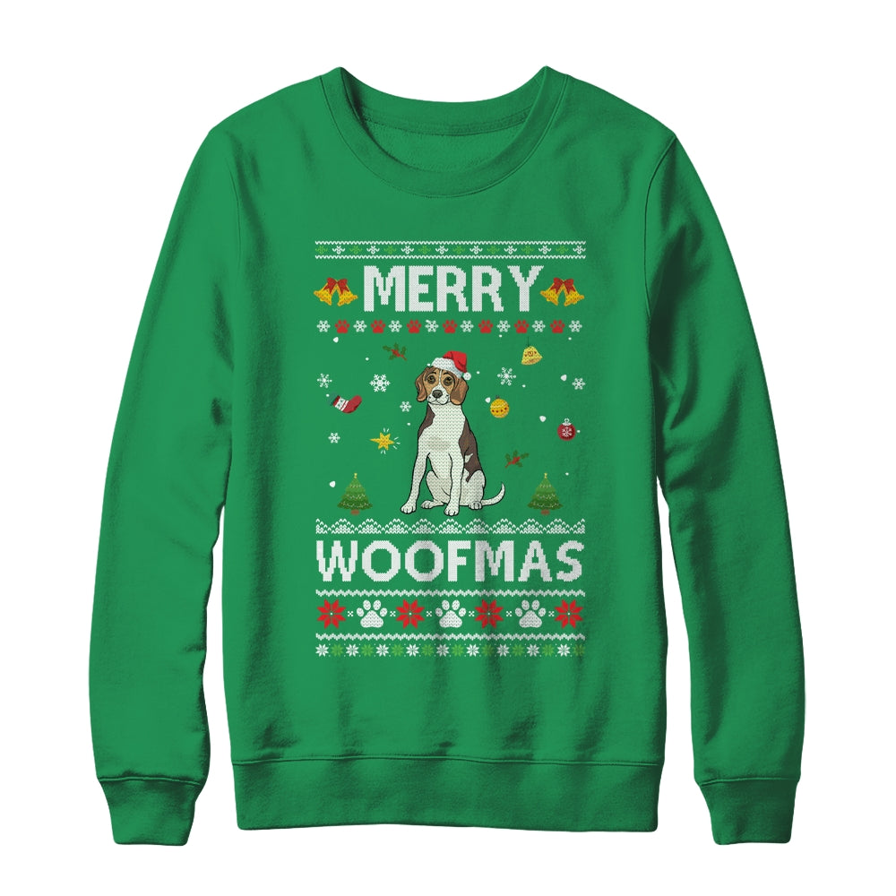 Merry Woofmas Beagle Santa Reindeer Ugly Christmas Sweater Shirt & Sweatshirt | siriusteestore