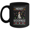 Merry Woofmas Beagle Santa Reindeer Ugly Christmas Sweater Mug | siriusteestore