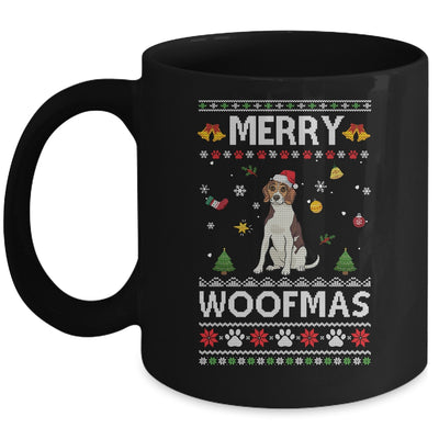 Merry Woofmas Beagle Santa Reindeer Ugly Christmas Sweater Mug | siriusteestore