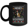 Merry Woofmas Boxer Santa Reindeer Ugly Christmas Sweater Mug | siriusteestore