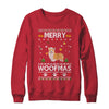 Merry Woofmas Corgi Santa Reindeer Ugly Christmas Sweater Shirt & Sweatshirt | siriusteestore