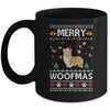 Merry Woofmas Corgi Santa Reindeer Ugly Christmas Sweater Mug | siriusteestore