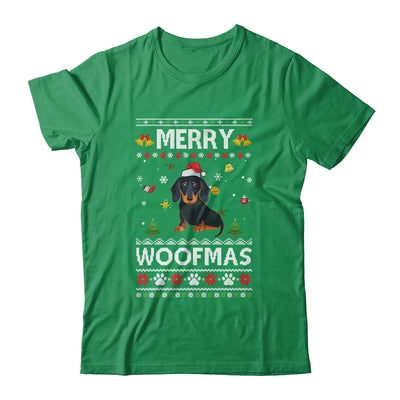 Merry Woofmas Dachshund Santa Reindeer Ugly Christmas Sweater Shirt & Sweatshirt | siriusteestore