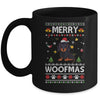 Merry Woofmas Dachshund Santa Reindeer Ugly Christmas Sweater Mug | siriusteestore