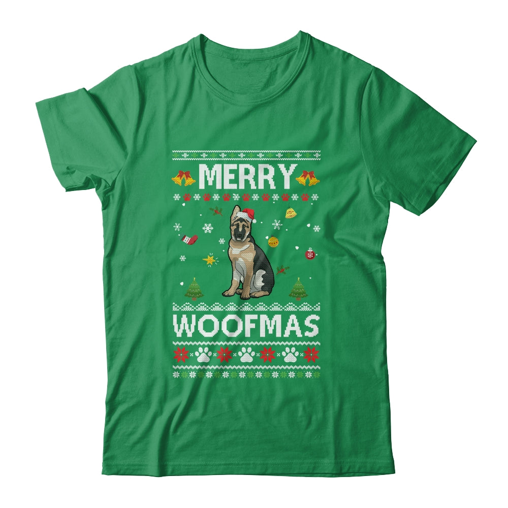 Merry Woofmas German Shepherd Santa Reindeer Ugly Christmas Sweater Shirt & Sweatshirt | siriusteestore