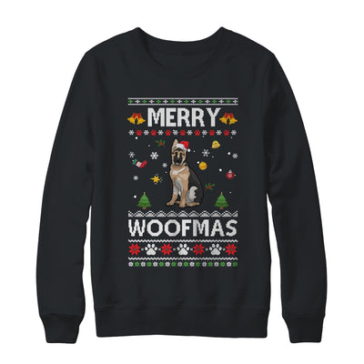 Merry Woofmas German Shepherd Santa Reindeer Ugly Christmas Sweater Shirt & Sweatshirt | siriusteestore