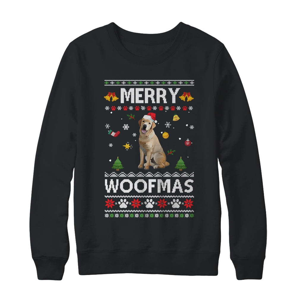 Merry Woofmas Golden Retriever Santa Reindeer Ugly Christmas Sweater Shirt & Sweatshirt | siriusteestore