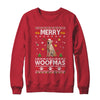Merry Woofmas Golden Retriever Santa Reindeer Ugly Christmas Sweater Shirt & Sweatshirt | siriusteestore
