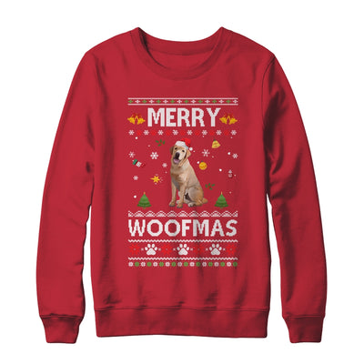 Merry Woofmas Golden Retriever Santa Reindeer Ugly Christmas Sweater Shirt & Sweatshirt | siriusteestore