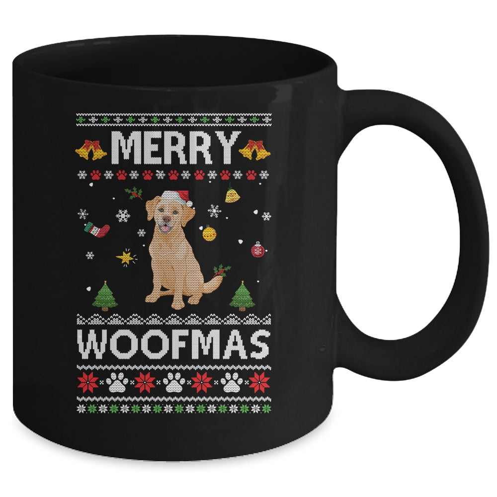 Merry Woofmas Labrador Santa Reindeer Ugly Christmas Sweater Mug | siriusteestore