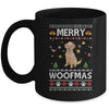 Merry Woofmas Labrador Santa Reindeer Ugly Christmas Sweater Mug | siriusteestore