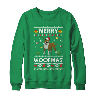 Merry Woofmas Pitbull Santa Reindeer Ugly Christmas Sweater Shirt & Sweatshirt | siriusteestore
