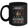 Merry Woofmas Pitbull Santa Reindeer Ugly Christmas Sweater Mug | siriusteestore