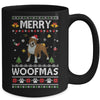 Merry Woofmas Pitbull Santa Reindeer Ugly Christmas Sweater Mug | siriusteestore