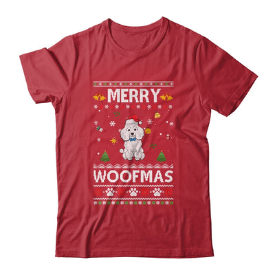 Merry Woofmas Poodle Santa Reindeer Ugly Christmas Sweater Shirt & Sweatshirt | siriusteestore