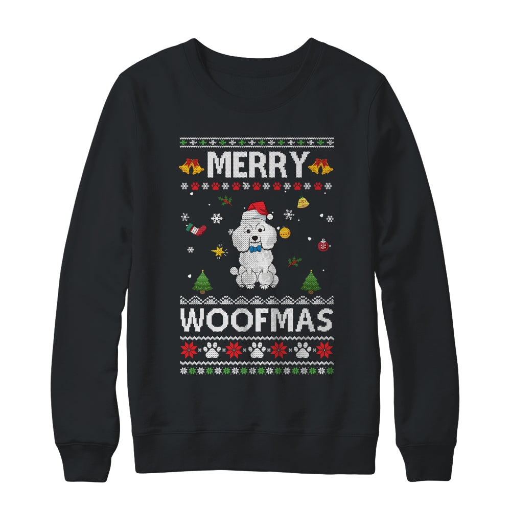 Merry Woofmas Poodle Santa Reindeer Ugly Christmas Sweater Shirt & Sweatshirt | siriusteestore