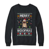 Merry Woofmas Pug Santa Reindeer Ugly Christmas Sweater Shirt & Sweatshirt | siriusteestore