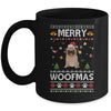 Merry Woofmas Pug Santa Reindeer Ugly Christmas Sweater Mug | siriusteestore