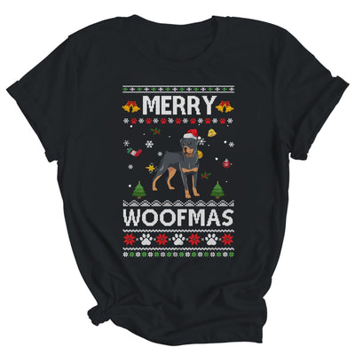 Merry Woofmas Rottweiler Santa Reindeer Ugly Christmas Sweater Shirt & Sweatshirt | siriusteestore