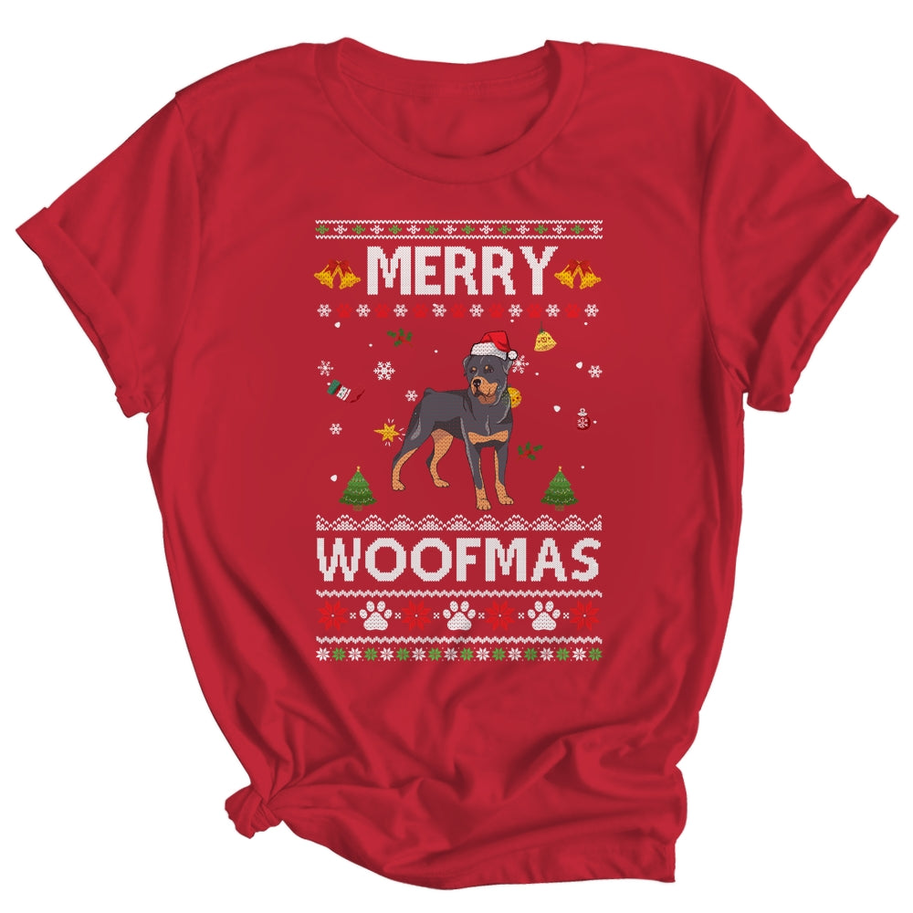 Merry Woofmas Rottweiler Santa Reindeer Ugly Christmas Sweater Shirt Sweatshirt Siriustee