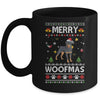 Merry Woofmas Rottweiler Santa Reindeer Ugly Christmas Sweater Mug | siriusteestore