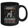 Merry Woofmas Schnauzer Santa Reindeer Ugly Christmas Sweater Mug | siriusteestore