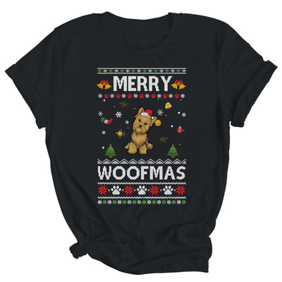 Merry Woofmas Yorkie Santa Reindeer Ugly Christmas Sweater Shirt & Sweatshirt | siriusteestore